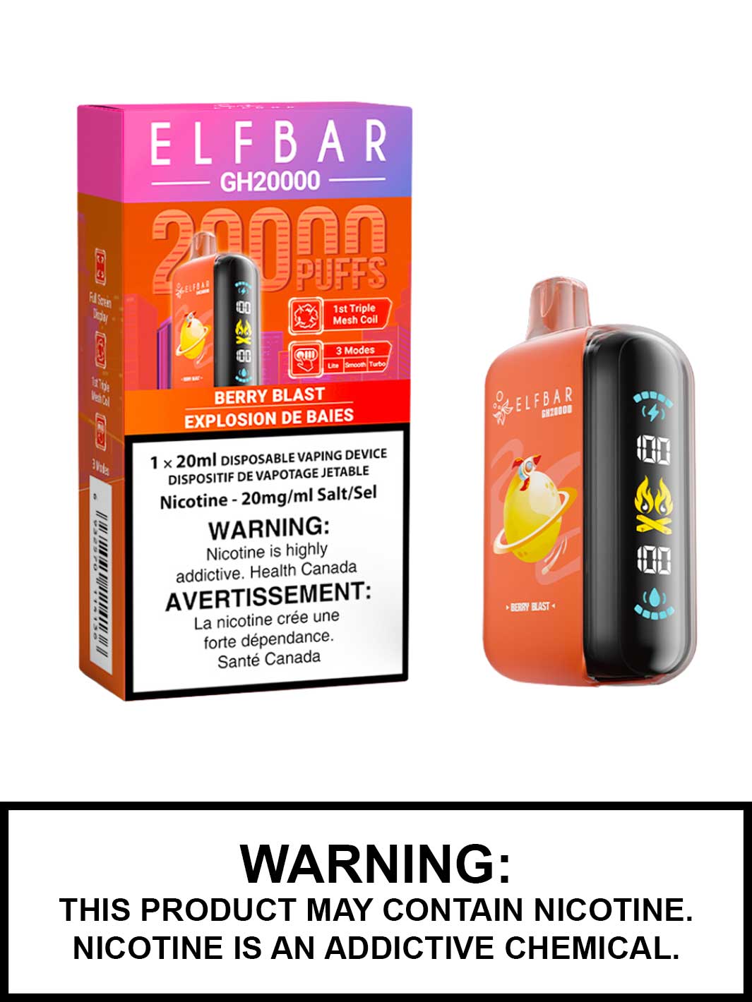 Berry Blast Elf Bar GH20000, Elf Bar 20K, Vape360 Canada