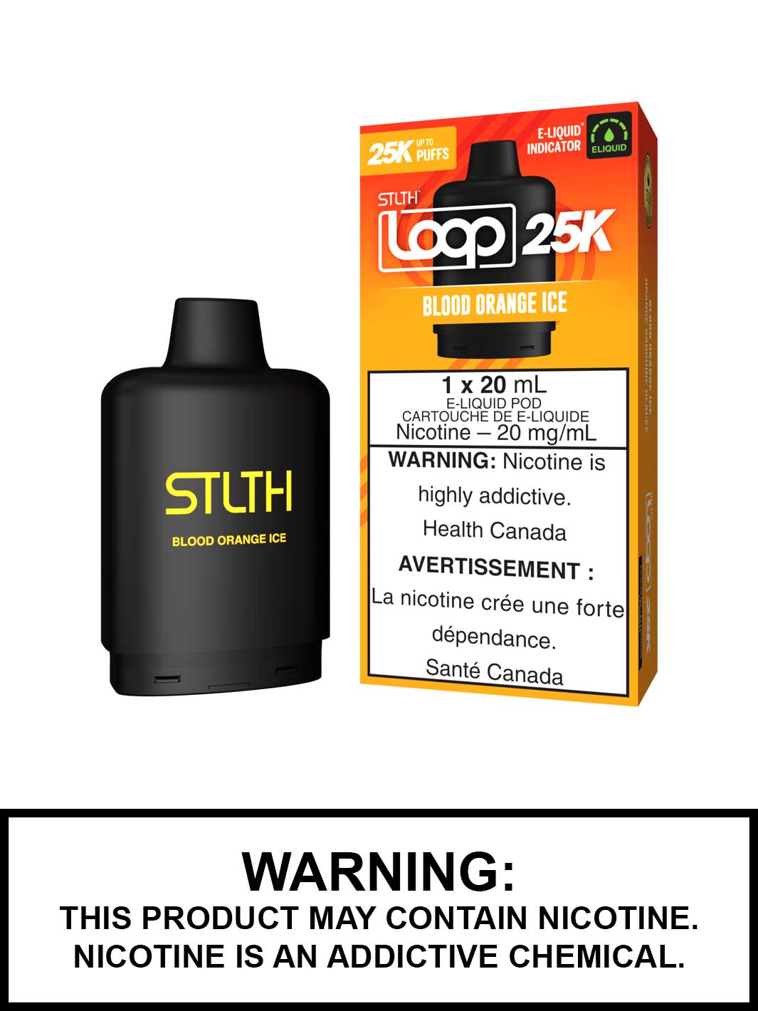 Blood Orange Ice STLTH Loop 25K Pods, STLTH Vape, Vape360 Canada