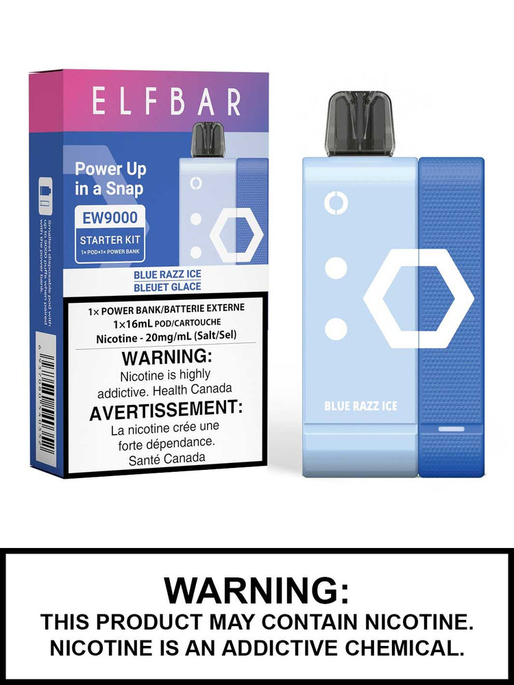 Blue Razz Ice Elf Bar EW9000 Vape Kit, Elf Bar Vape, Vape360 Canada