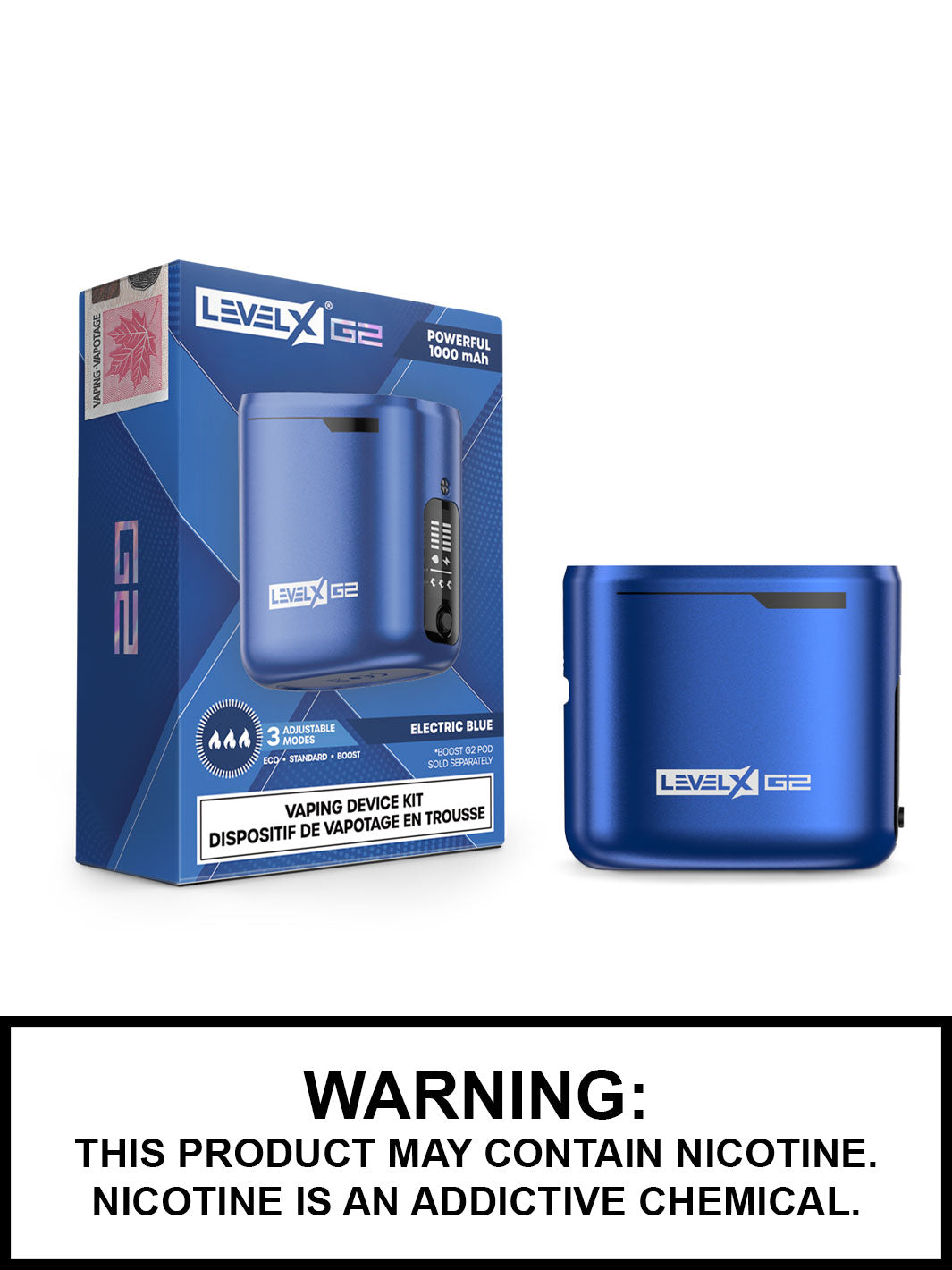 Electric Blue Level X Boost G2 Battery, Level X Vape, Vape360 Canada