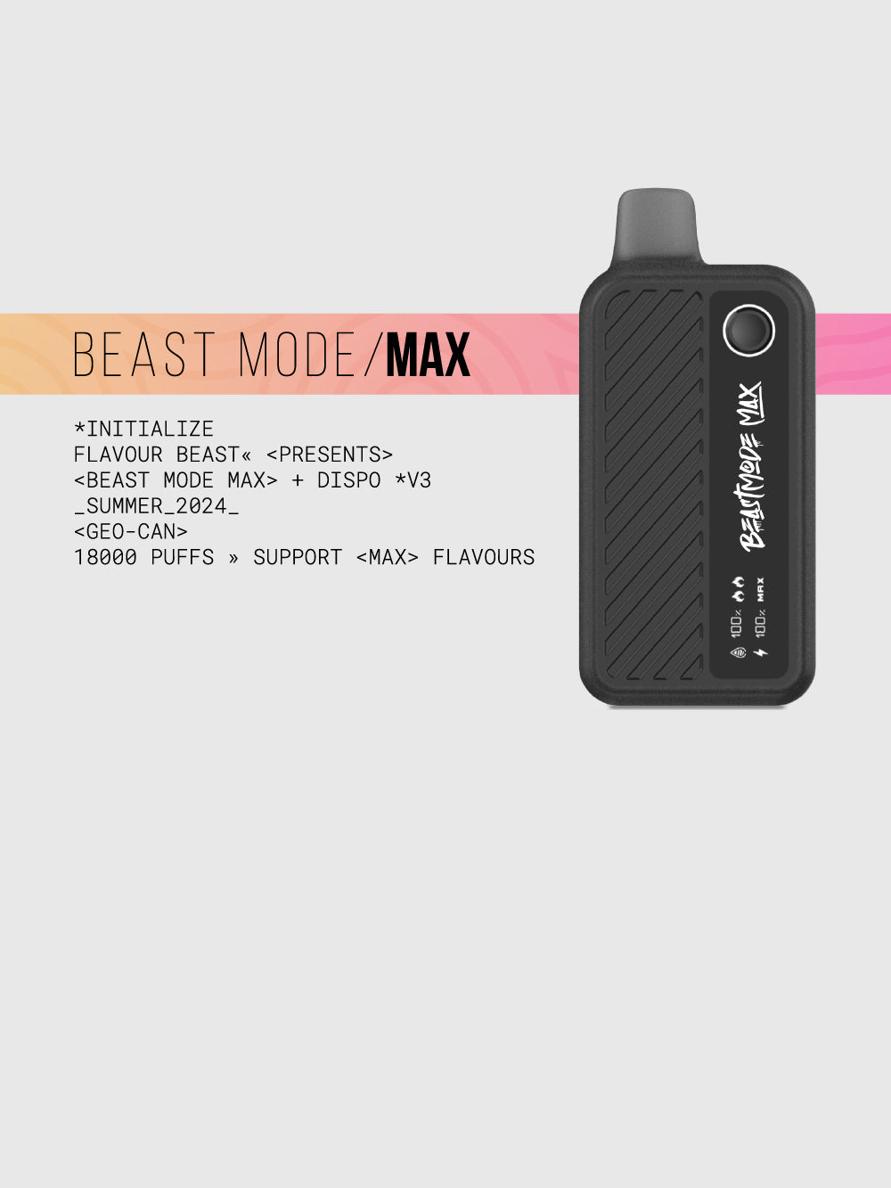 Flavour Beast Beast Mode Max Disposable Vape, 18000 Puffs