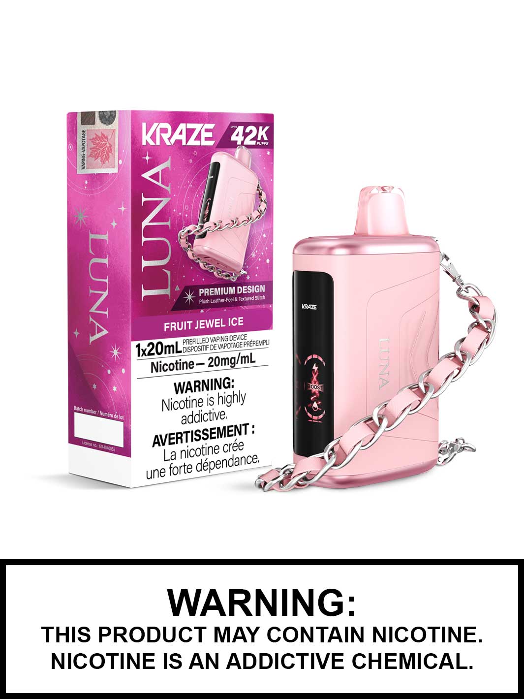 Fruit Jewel Ice Kraze Luna Disposable Vape, Kraze Vape, Kraze 42K, Vape360 Canada