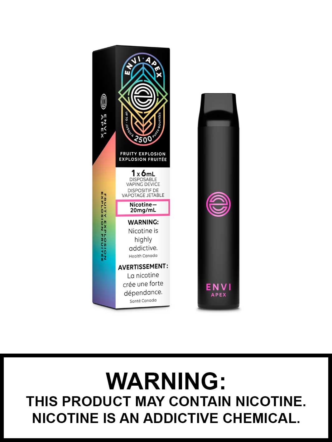 Fruity Explosion Envi Apex Disposable Vape, Envi Vape, Envi Apex 2500, Vape360 Canada