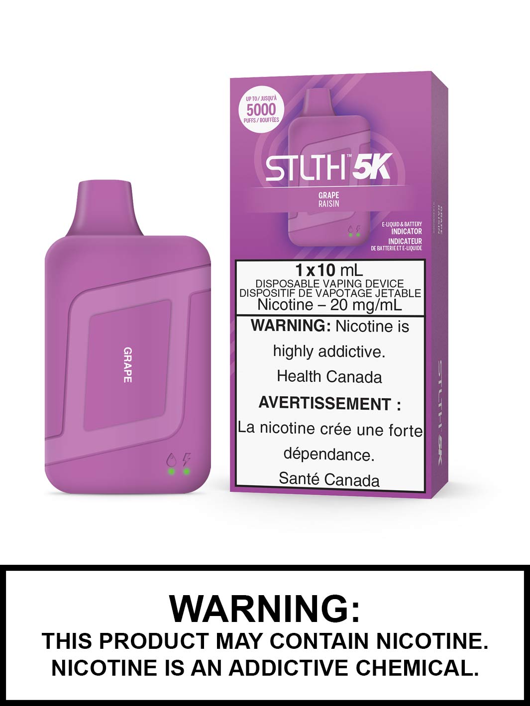 Grape STLTH 5K Disposable Vape 5000 Puffs Vape360