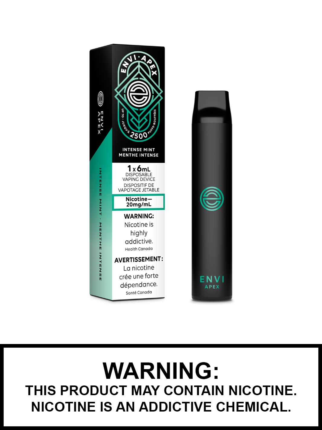 Intense Mint Envi Apex Disposable Vape, Envi Vape, Envi Apex 2500, Vape360 Canada