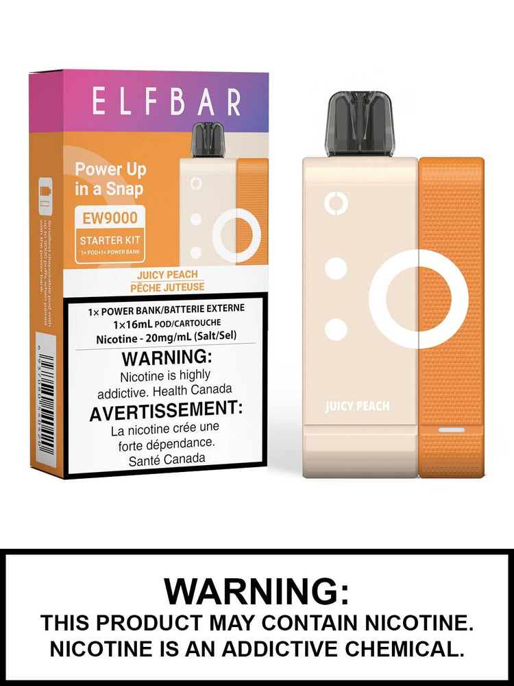 Juicy Peach Elf Bar EW9000 Vape Kit, Elf Bar Vape, Vape360 Canada