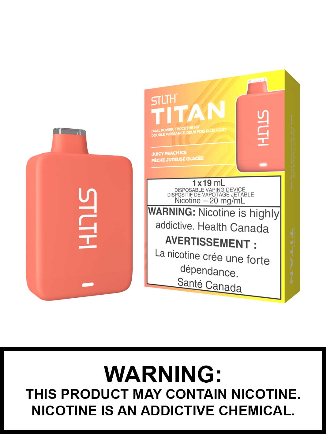 Juicy Peach Ice STLTH Titan 10K Disposable Vape 10000 Puffs Vape360