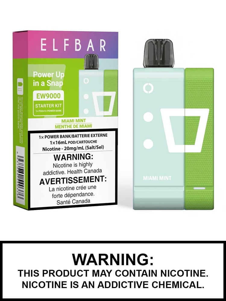 Miami Mint Elf Bar EW9000 Vape Kit, Elf Bar Vape, Vape360 Canada