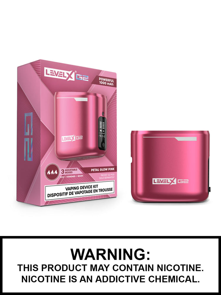 Petal Glow Pink Level X Boost G2 Battery, Level X Vape, Vape360 Canada