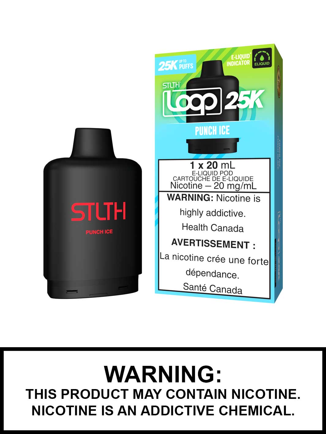 Punch Ice STLTH Loop 25K Pods, STLTH Vape, Vape360 Canada