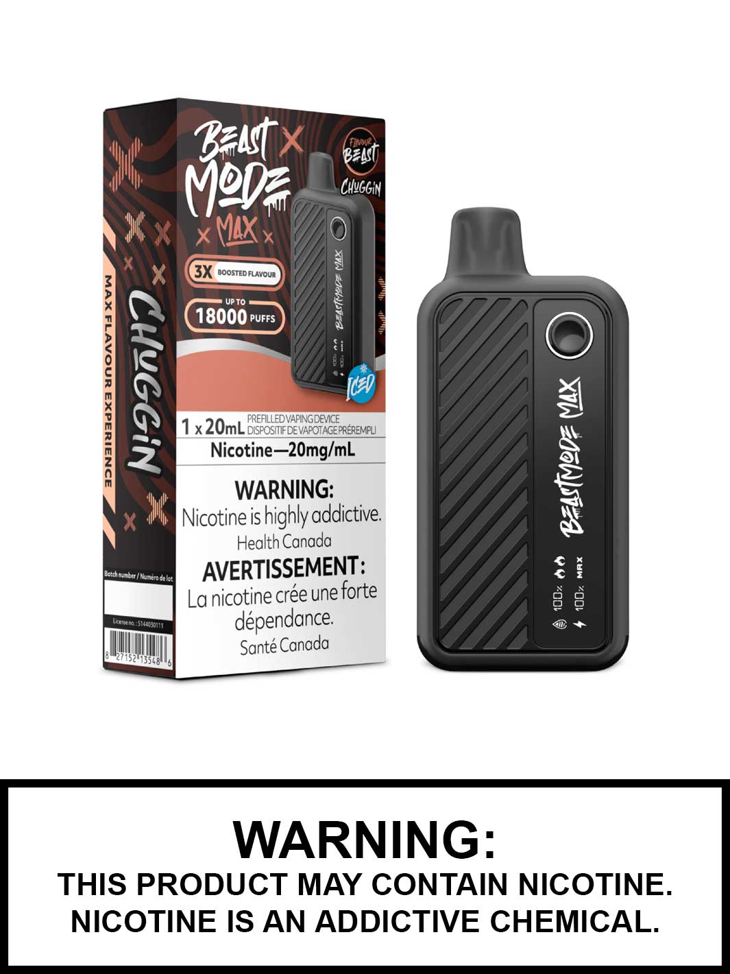 RB Iced Chuggin Series Flavour Beast Beast Mode Max Disposable Vape, Vape360 Canada