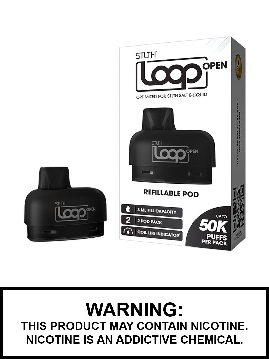 STLTH Loop Open 3mL Refillable Pod, Loop Vape, Vape360 Canada