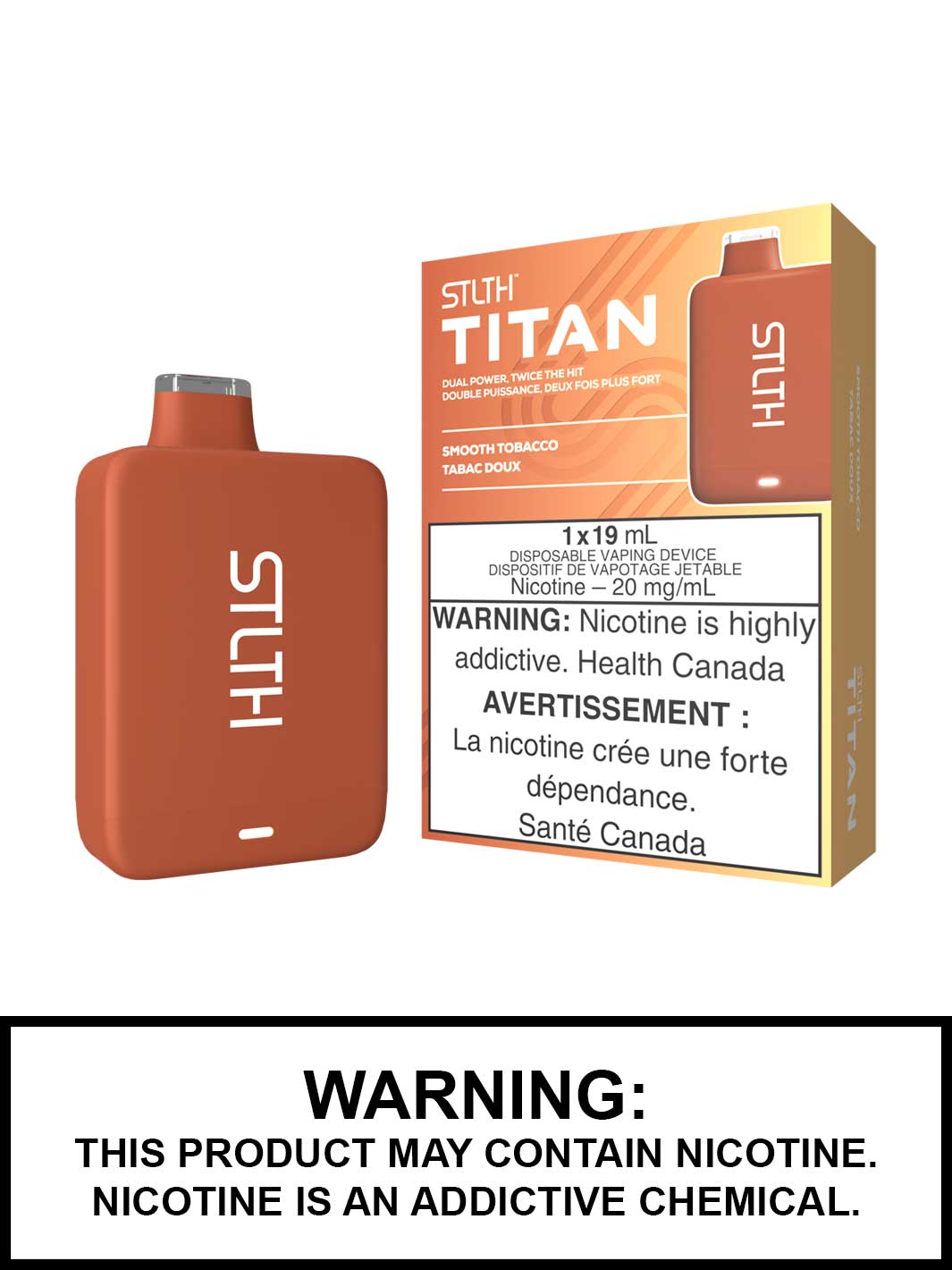 Smooth Tobacco STLTH Titan 10K Disposable Vape 10000 Puffs Vape360