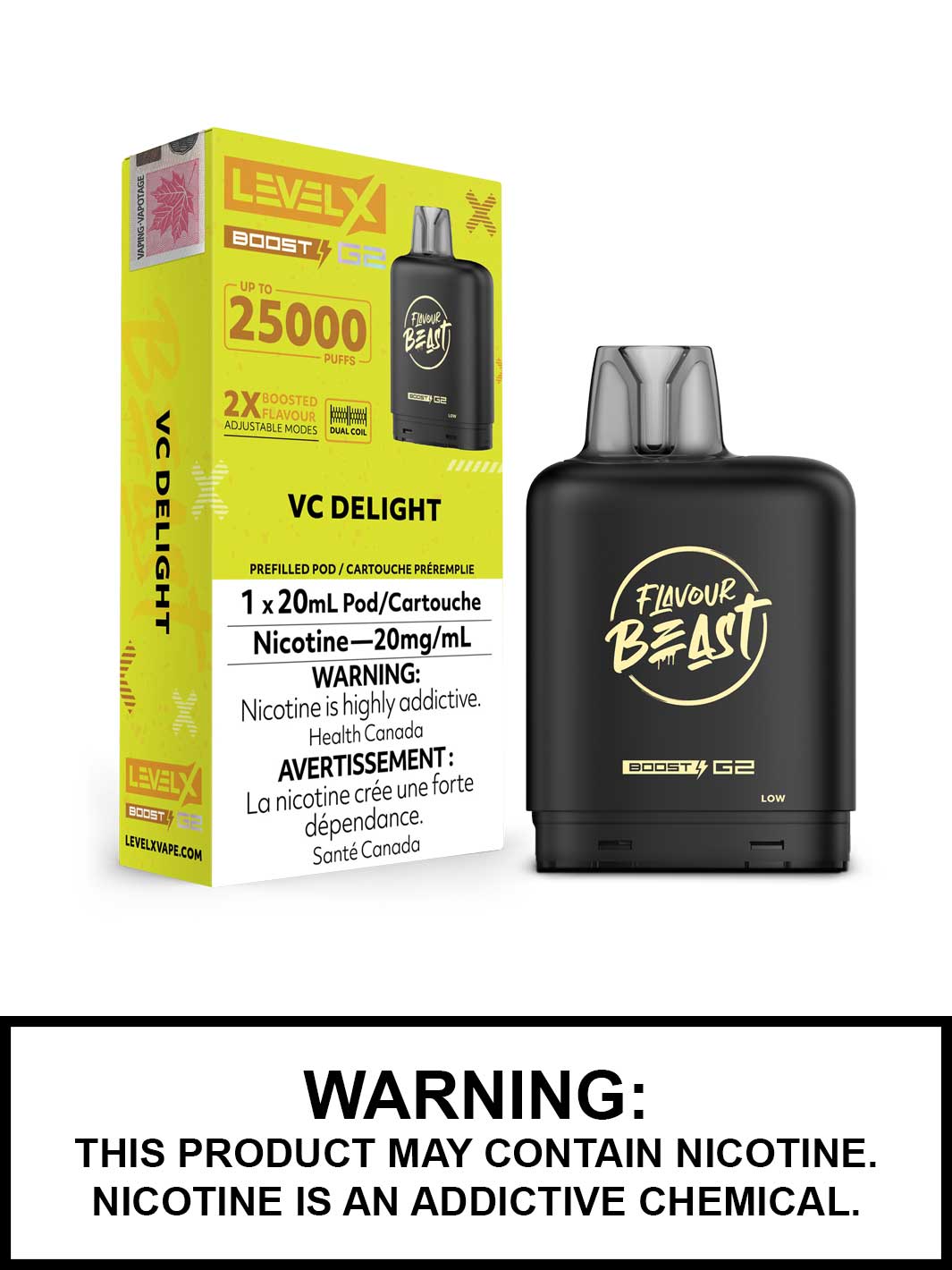 VC Delight Flavour Beast Level X Boost G2 Pods, Level X Vape, Vape360 Canada