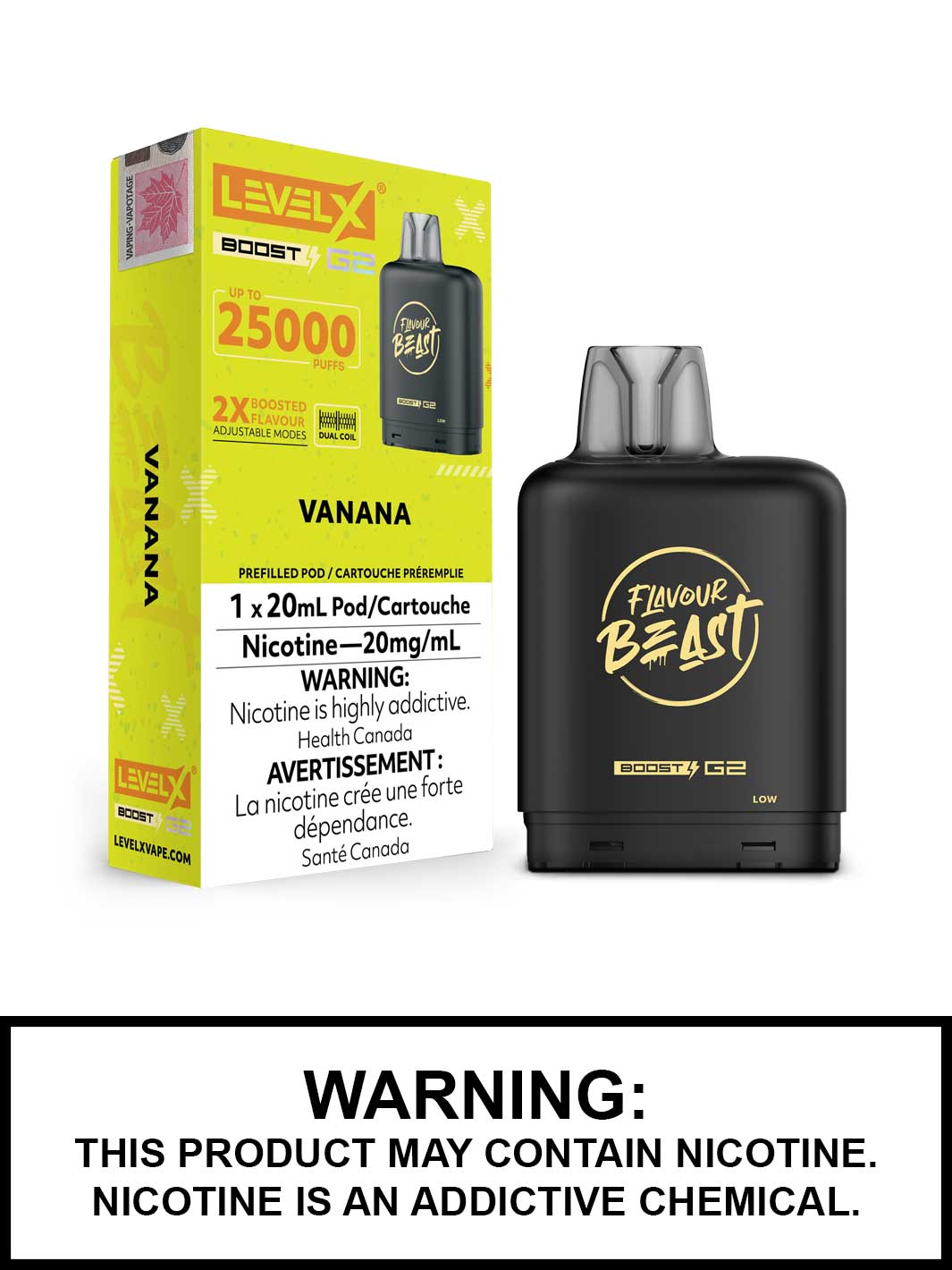 Vanana Flavour Beast Level X Boost G2 Pods, Level X Vape, Vape360 Canada