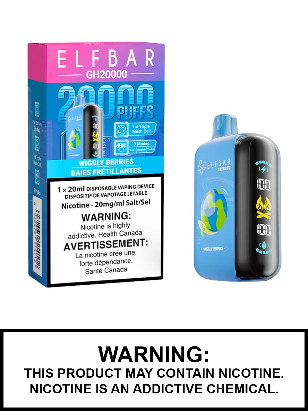 Wiggly Berries Elf Bar GH20000, Elf Bar 20K, Vape360 Canada